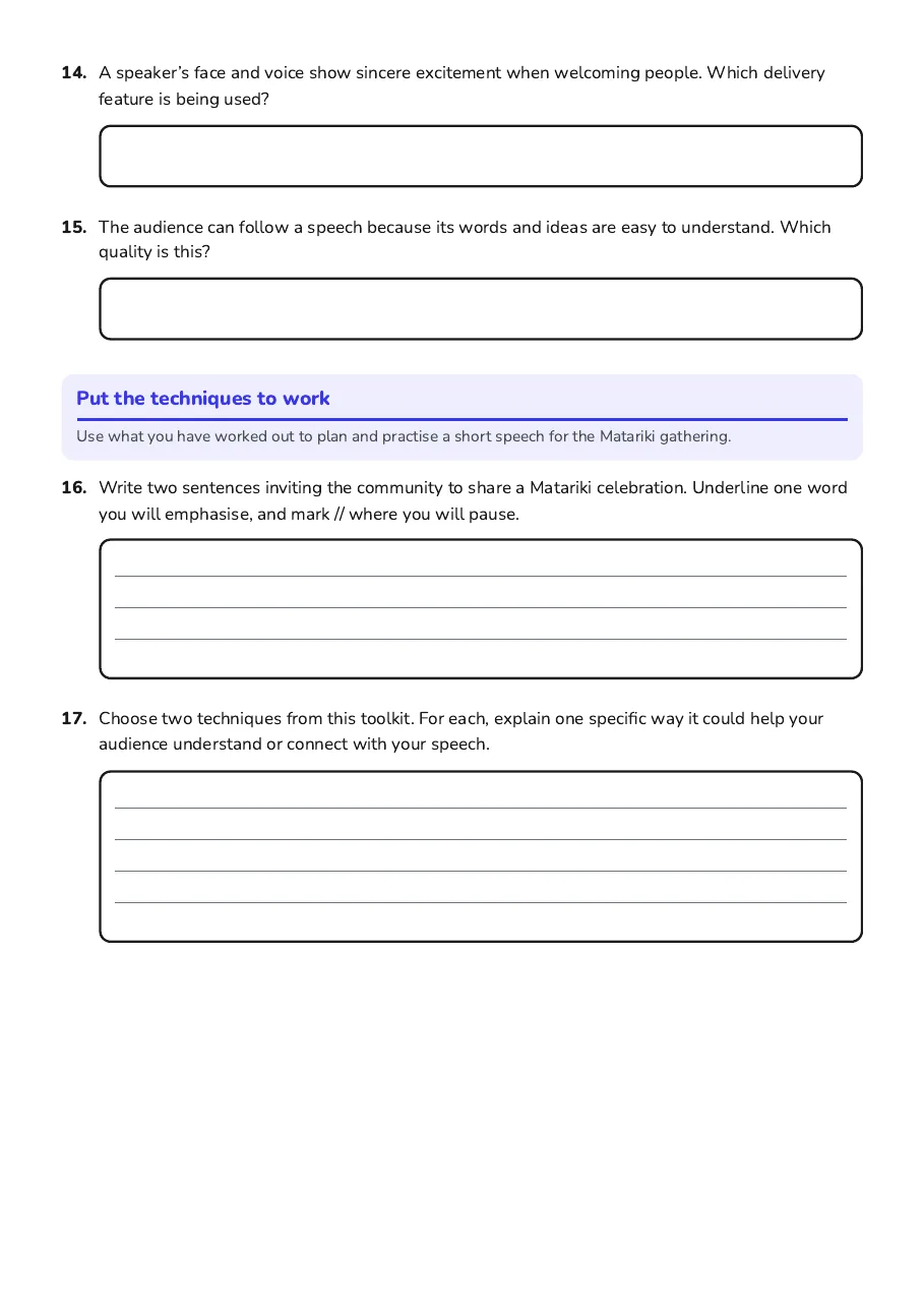 Speech Delivery Techniques, page 3 of 3: Put the techniques to work