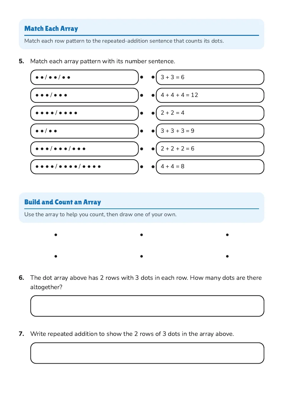 Understanding Simple Arrays, page 2 of 3: Match Each Array, Build and Count an Array