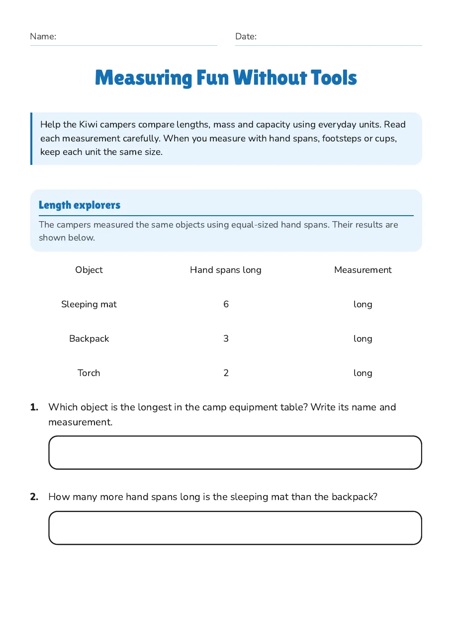 Measuring Fun Without Tools, page 1 of 3: Length explorers