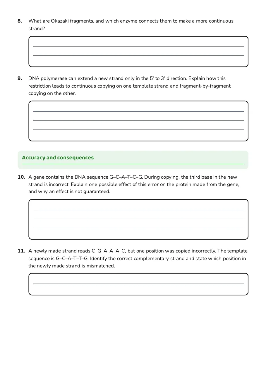 Copying the DNA Code, page 3 of 3: Accuracy and consequences