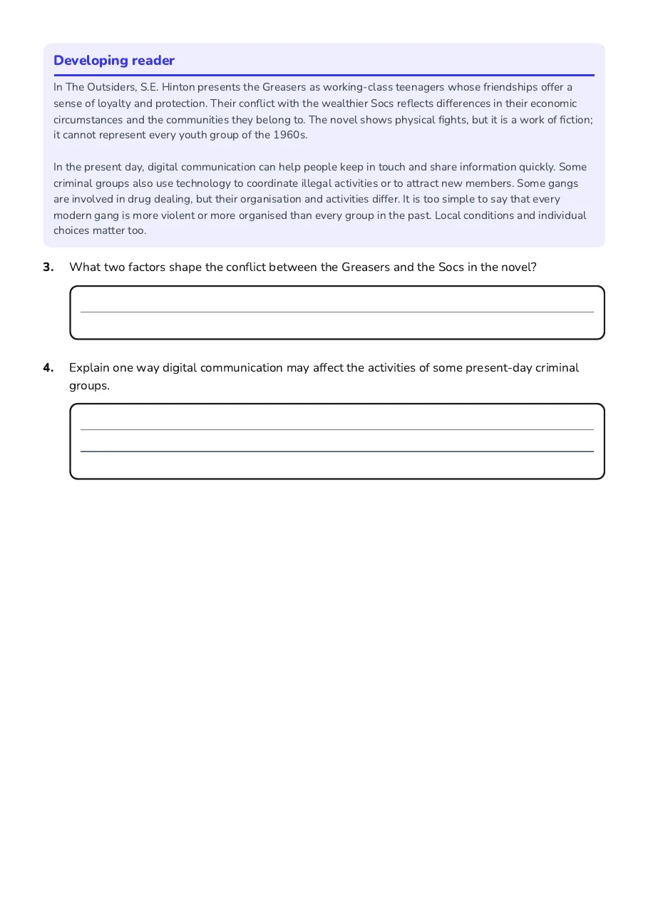 Gangs: Then and Now, page 2 of 3: Developing reader