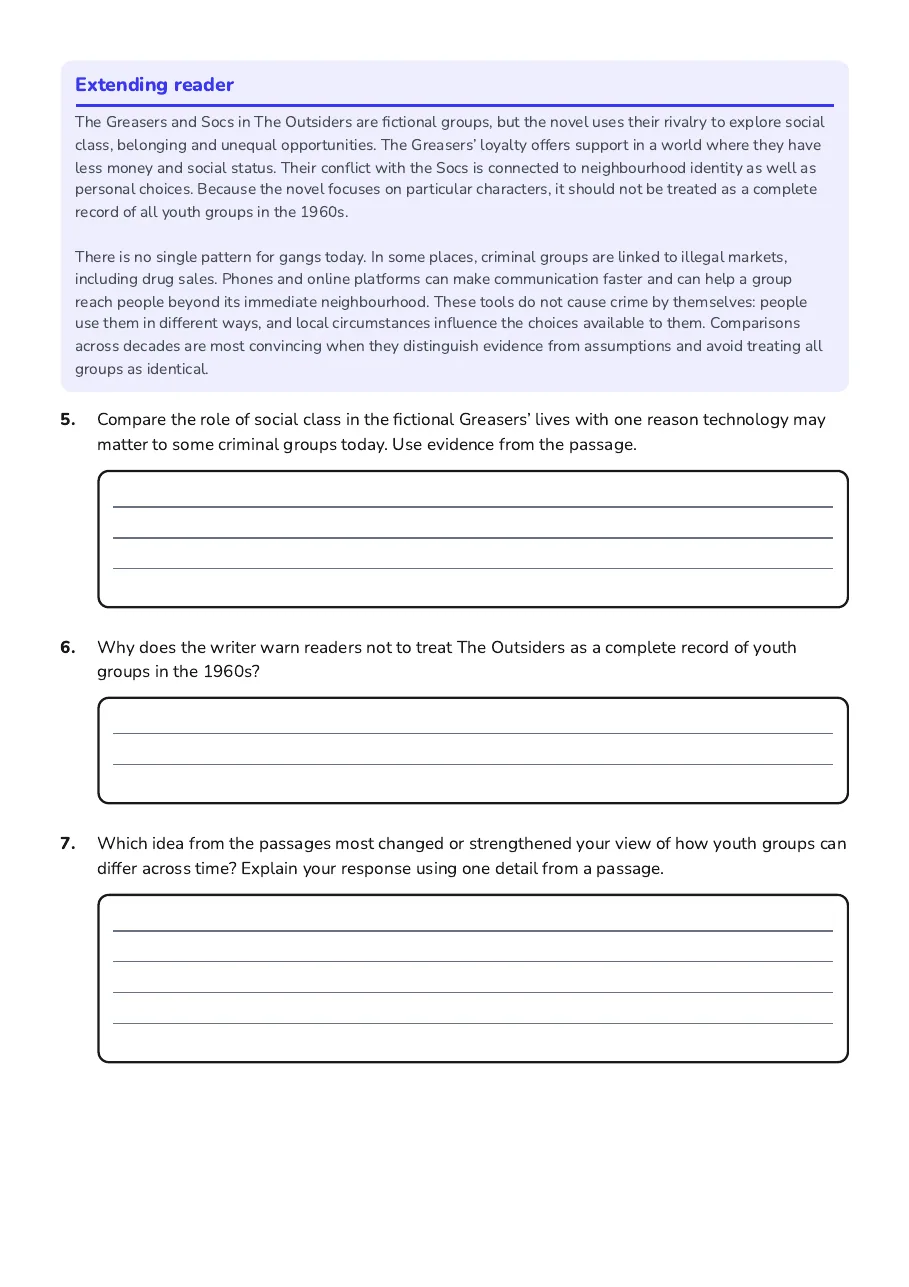 Gangs: Then and Now, page 3 of 3: Extending reader