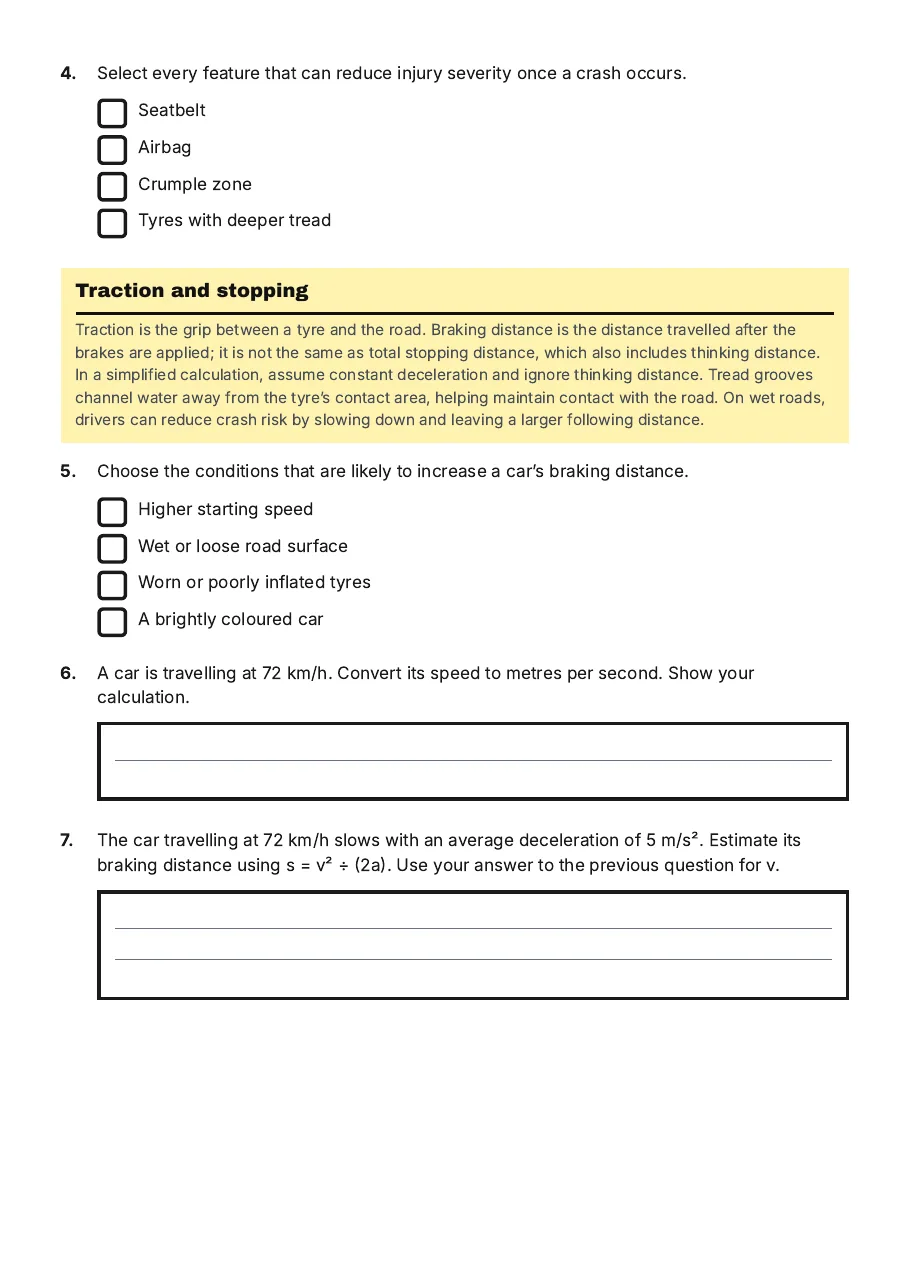 Car Physics: Crashes & Traction, page 2 of 3: Traction and stopping