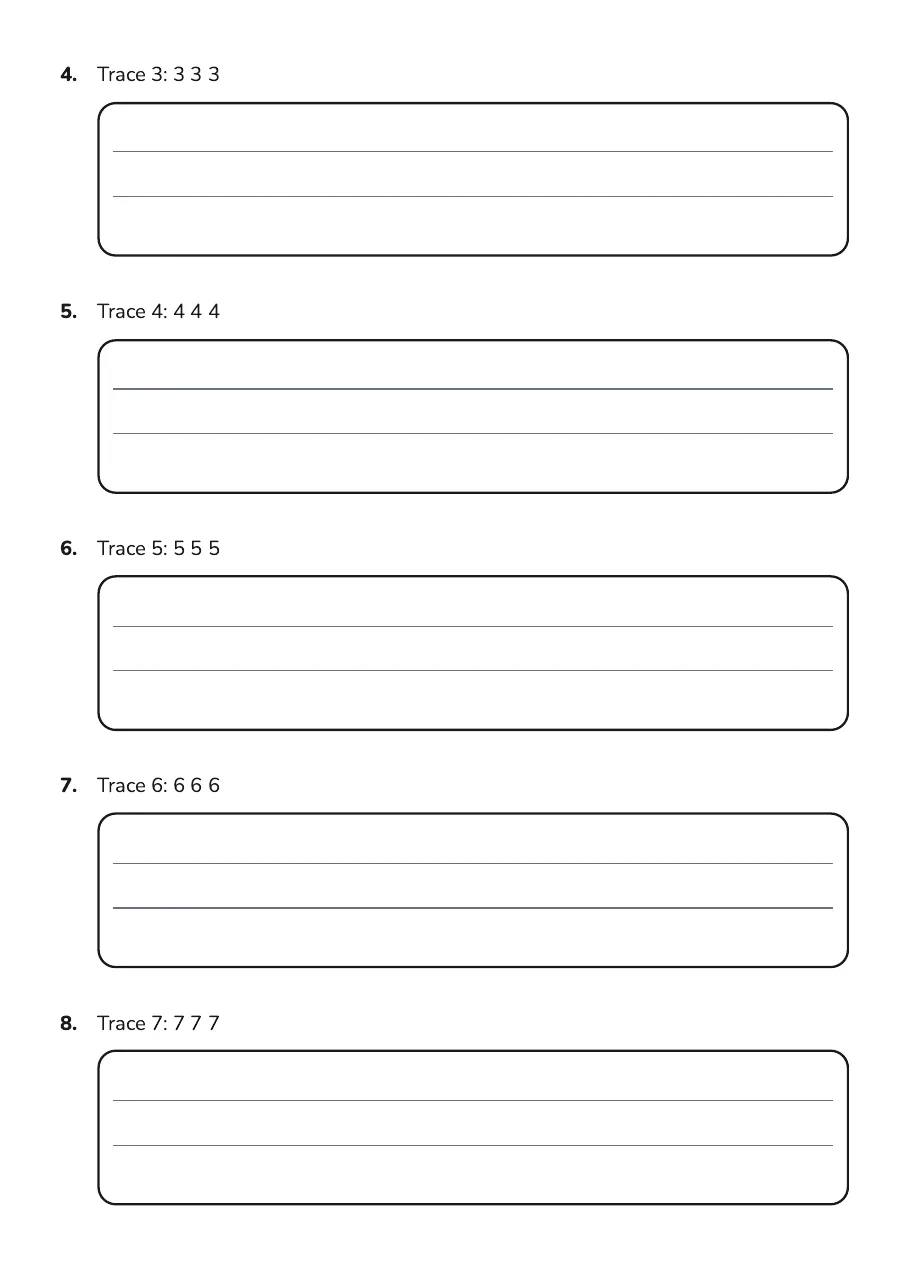 Number Recognition Practice 0-10, page 2 of 5