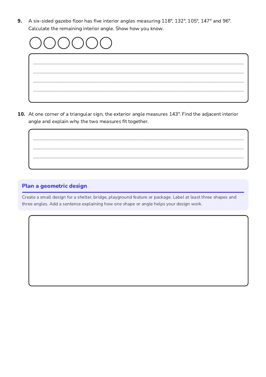 Geometry in the Real World, page 3 of 3: Plan a geometric design