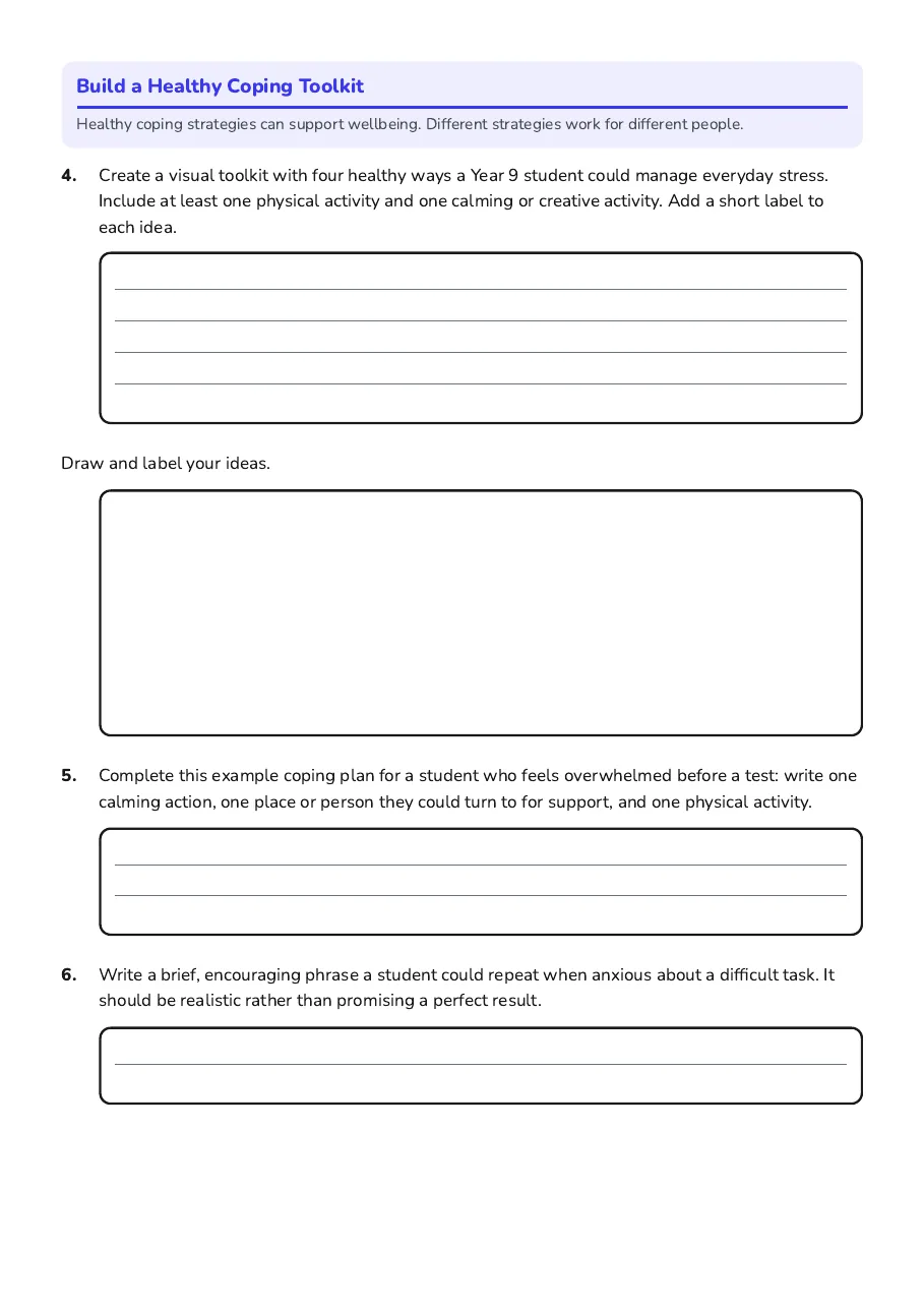 Managing Stress Creatively, page 2 of 3: Build a Healthy Coping Toolkit