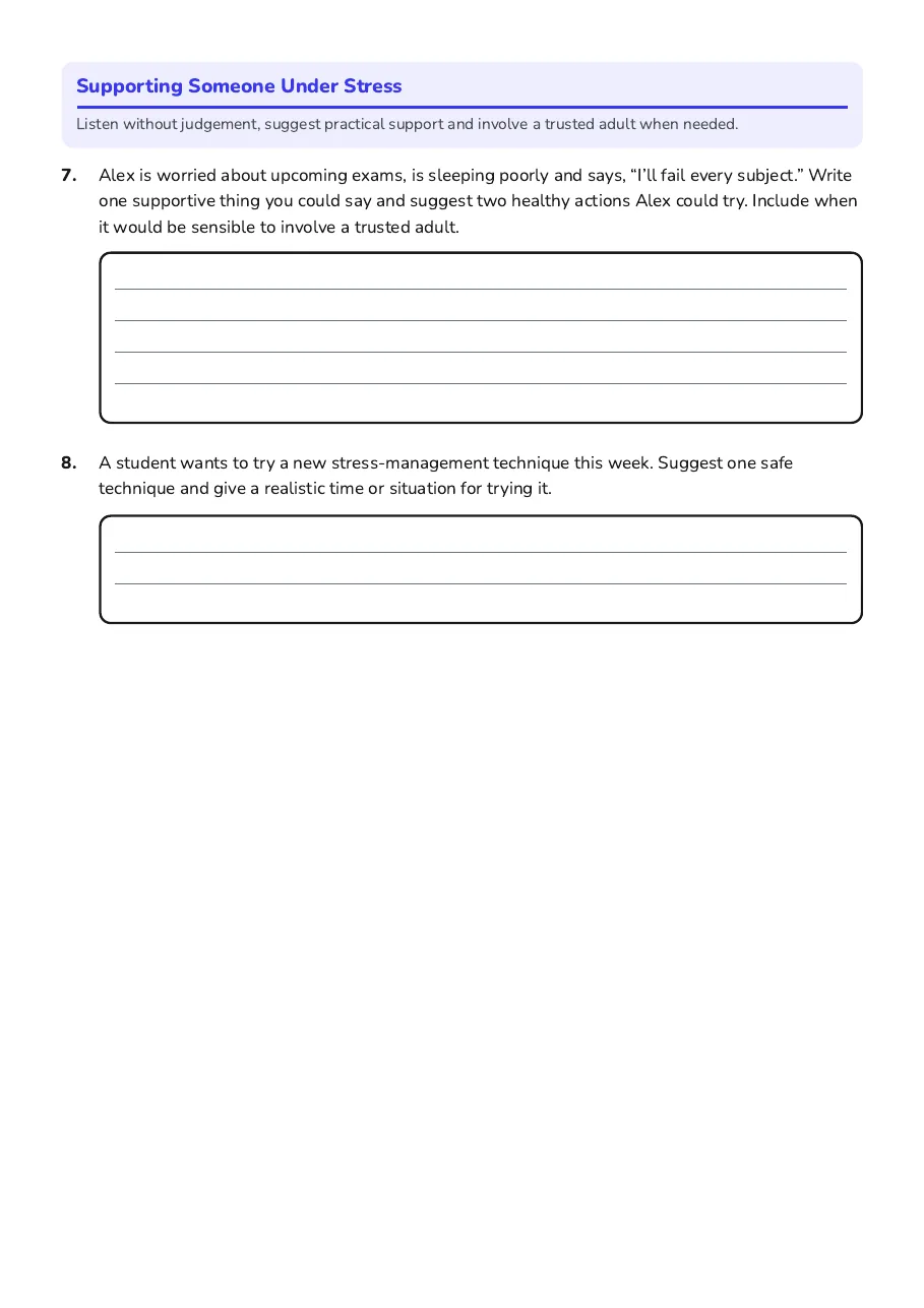 Managing Stress Creatively, page 3 of 3: Supporting Someone Under Stress