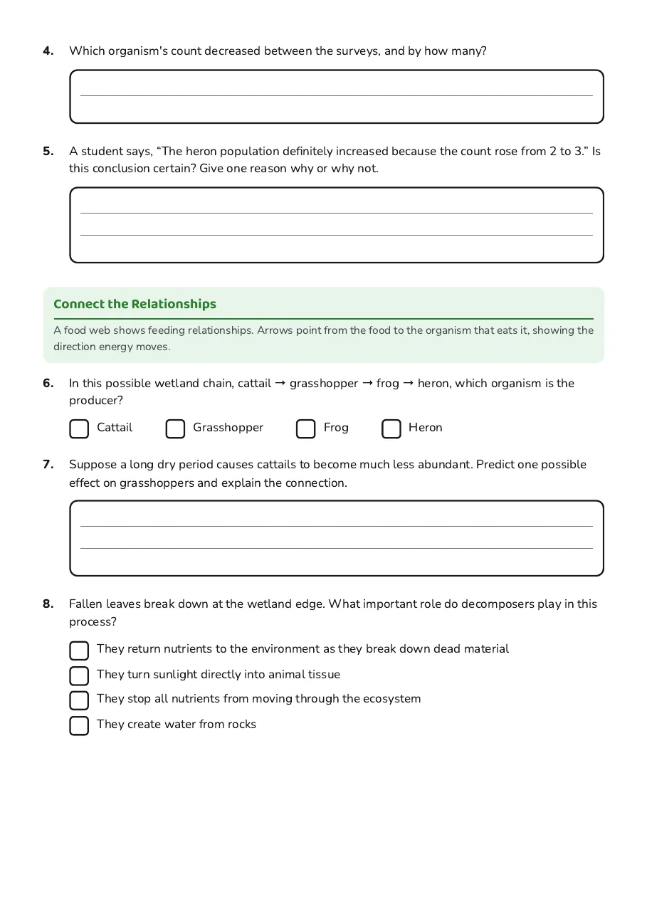 Getting to Know You: Environmental Science, page 2 of 3: Connect the Relationships