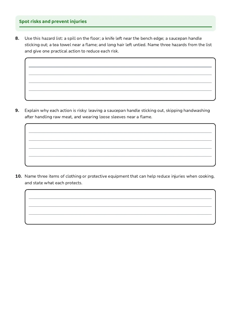 Kitchen Safety, page 3 of 3: Spot risks and prevent injuries