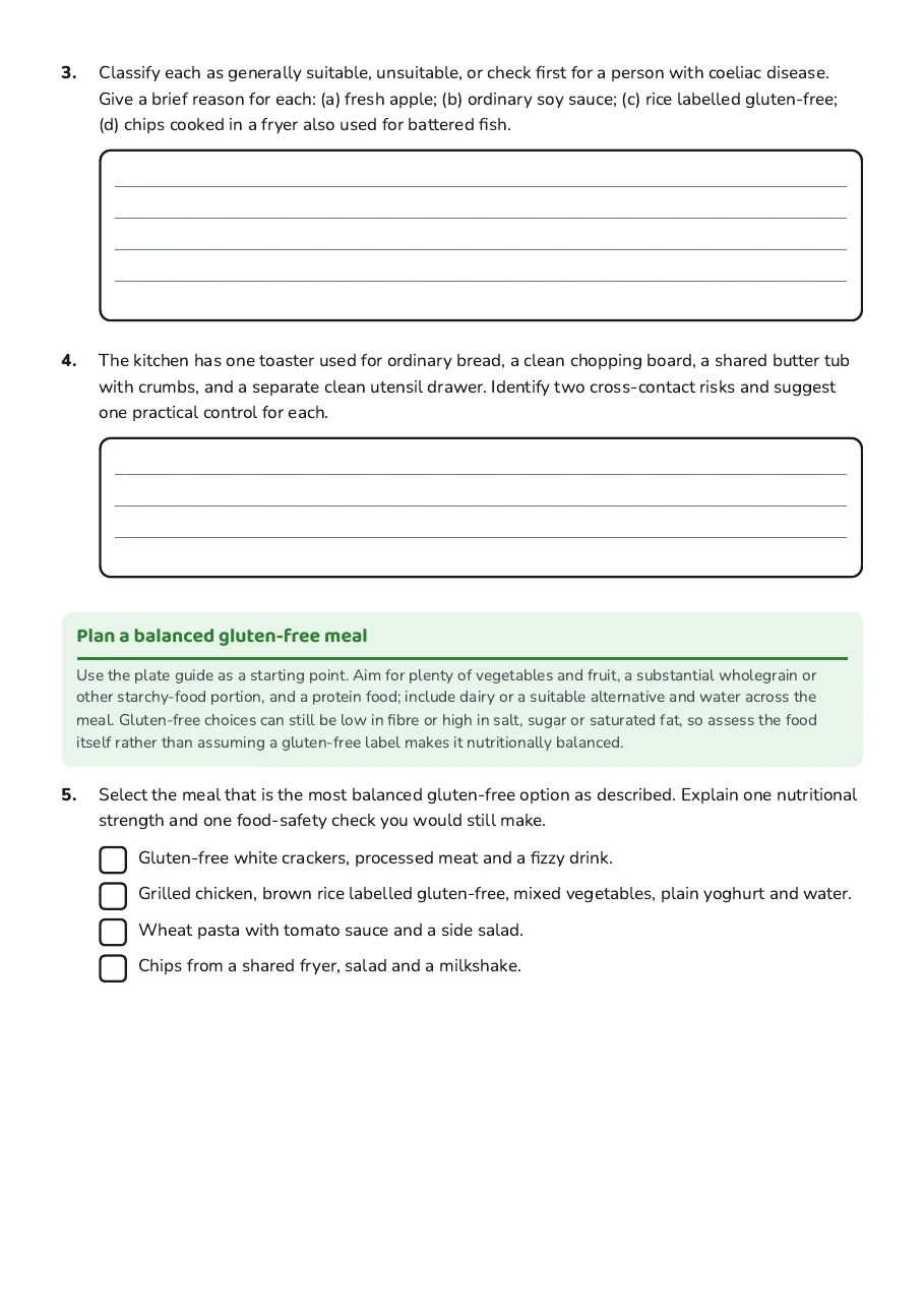 Gluten-Free Eatwell Plate Guide, page 2 of 4: Plan a balanced gluten-free meal