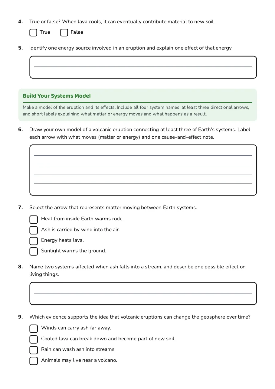 Earth Systems Model Builder, page 2 of 3: Build Your Systems Model