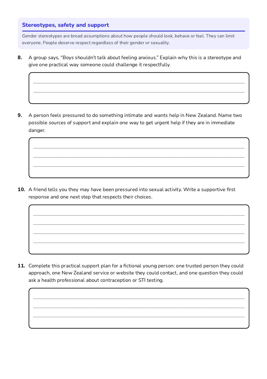 Sexual Health Awareness, page 3 of 3: Stereotypes, safety and support