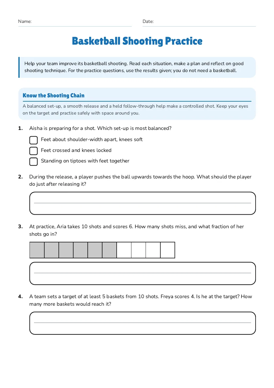 Basketball Shooting Practice, page 1 of 2: Know the Shooting Chain