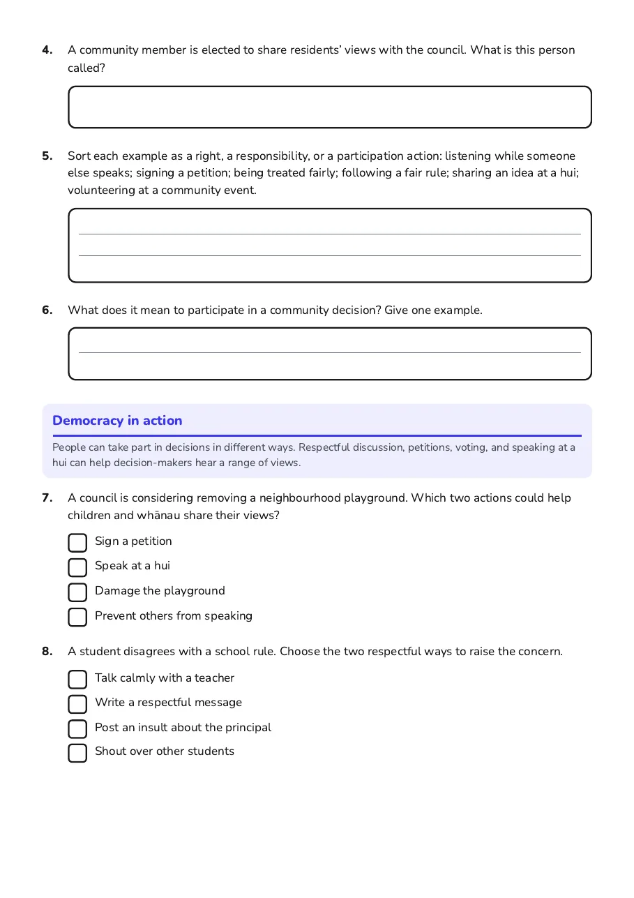 Government and Democracy in Action, page 2 of 3: Democracy in action