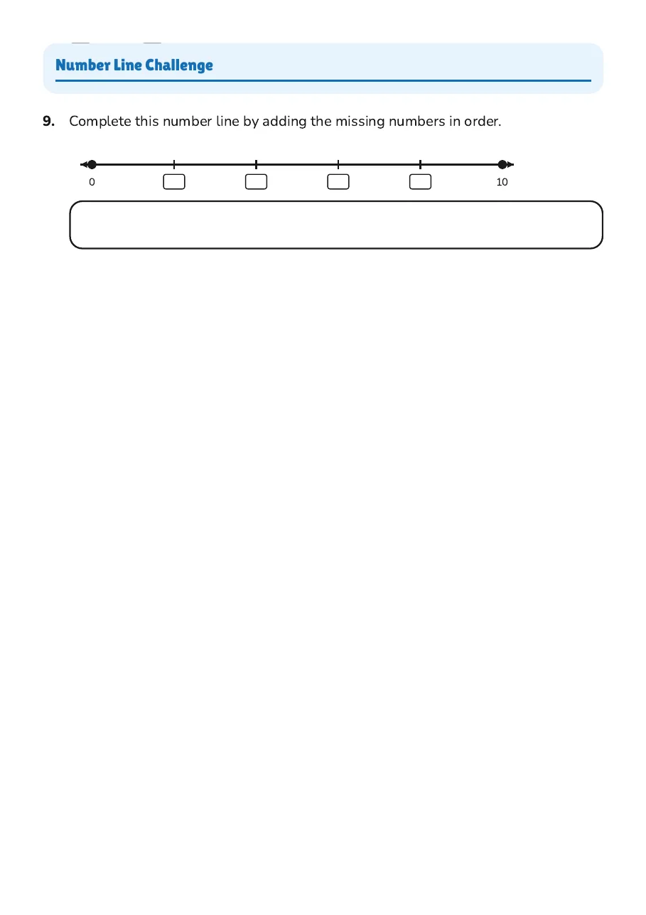 Number Lines and Benchmarks, page 3 of 3: Number Line Challenge