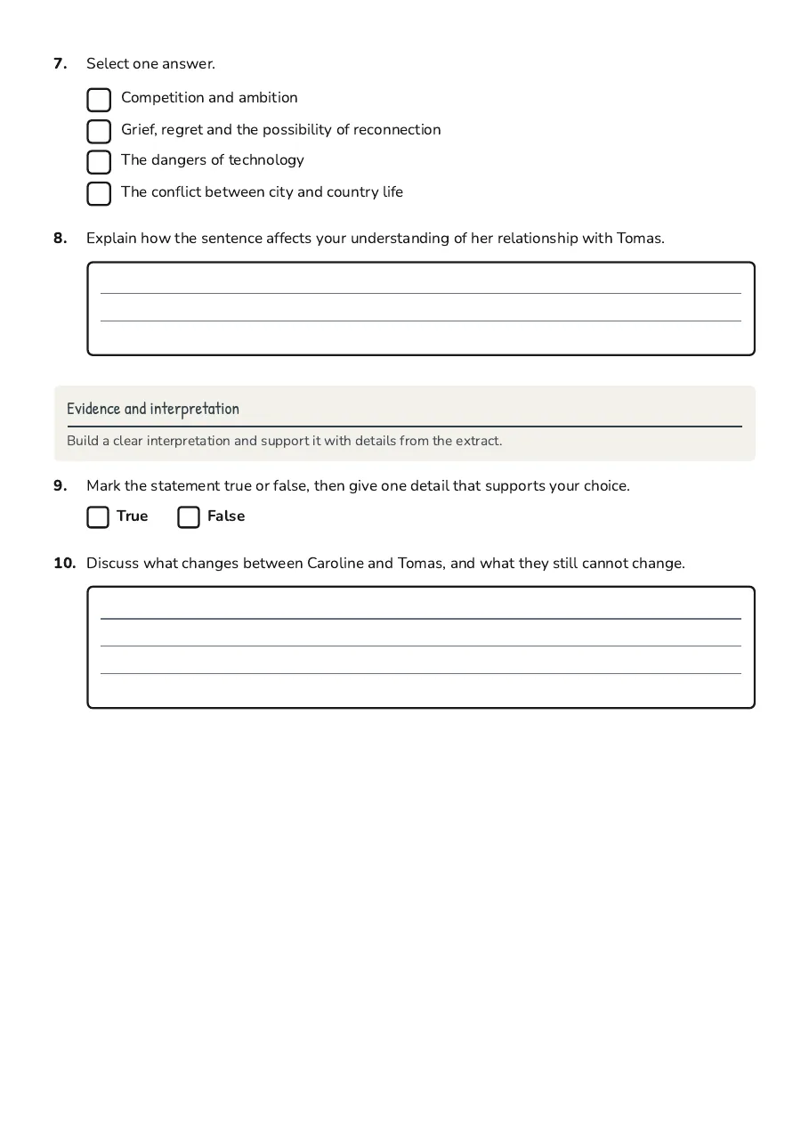 South Caroline Chapter Quiz, page 4 of 4: Evidence and interpretation