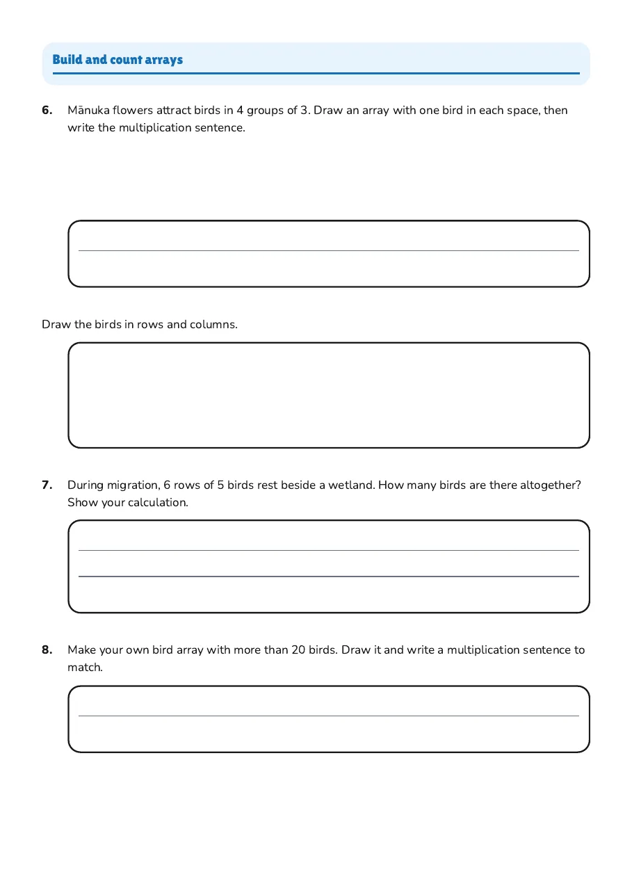 Bird Migration Arrays, page 2 of 3: Build and count arrays