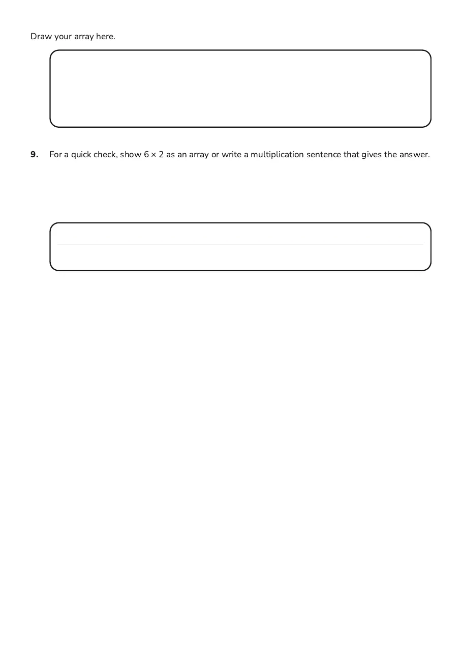 Bird Migration Arrays, page 3 of 3: Draw your array here.