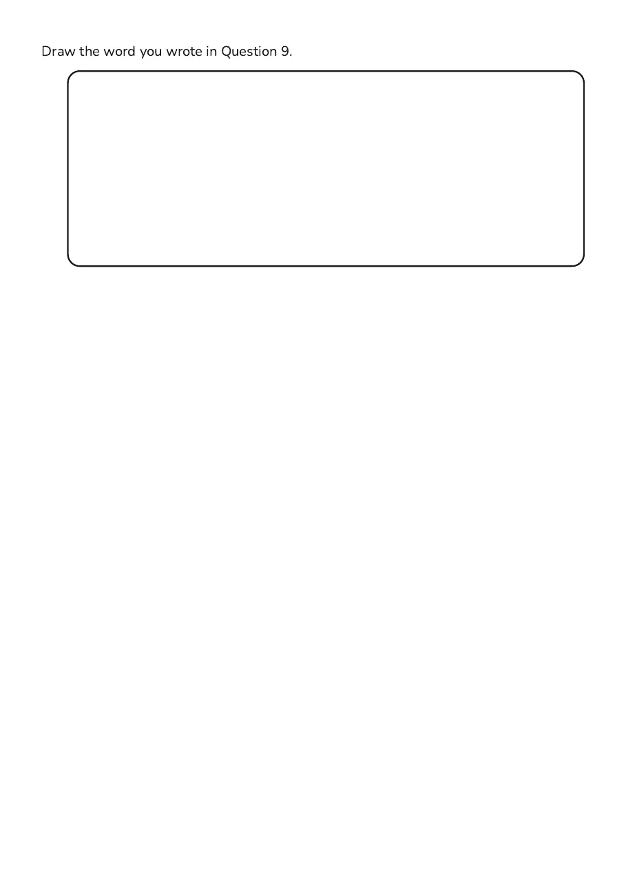 Consonant Blends Practice, page 3 of 3: Draw the word you wrote in Question 9.