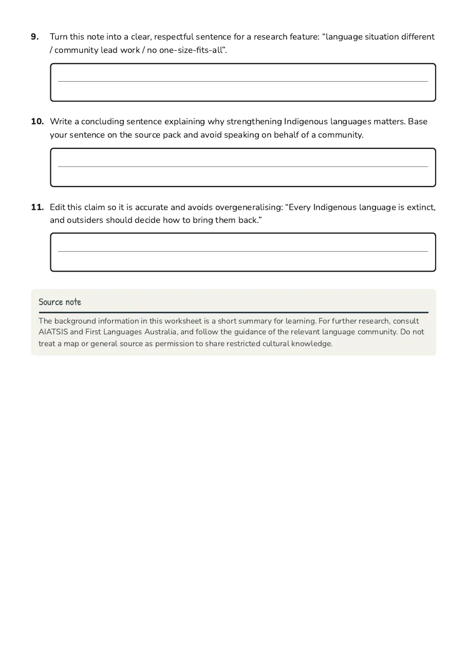 Indigenous Languages Research, page 3 of 3: Source note