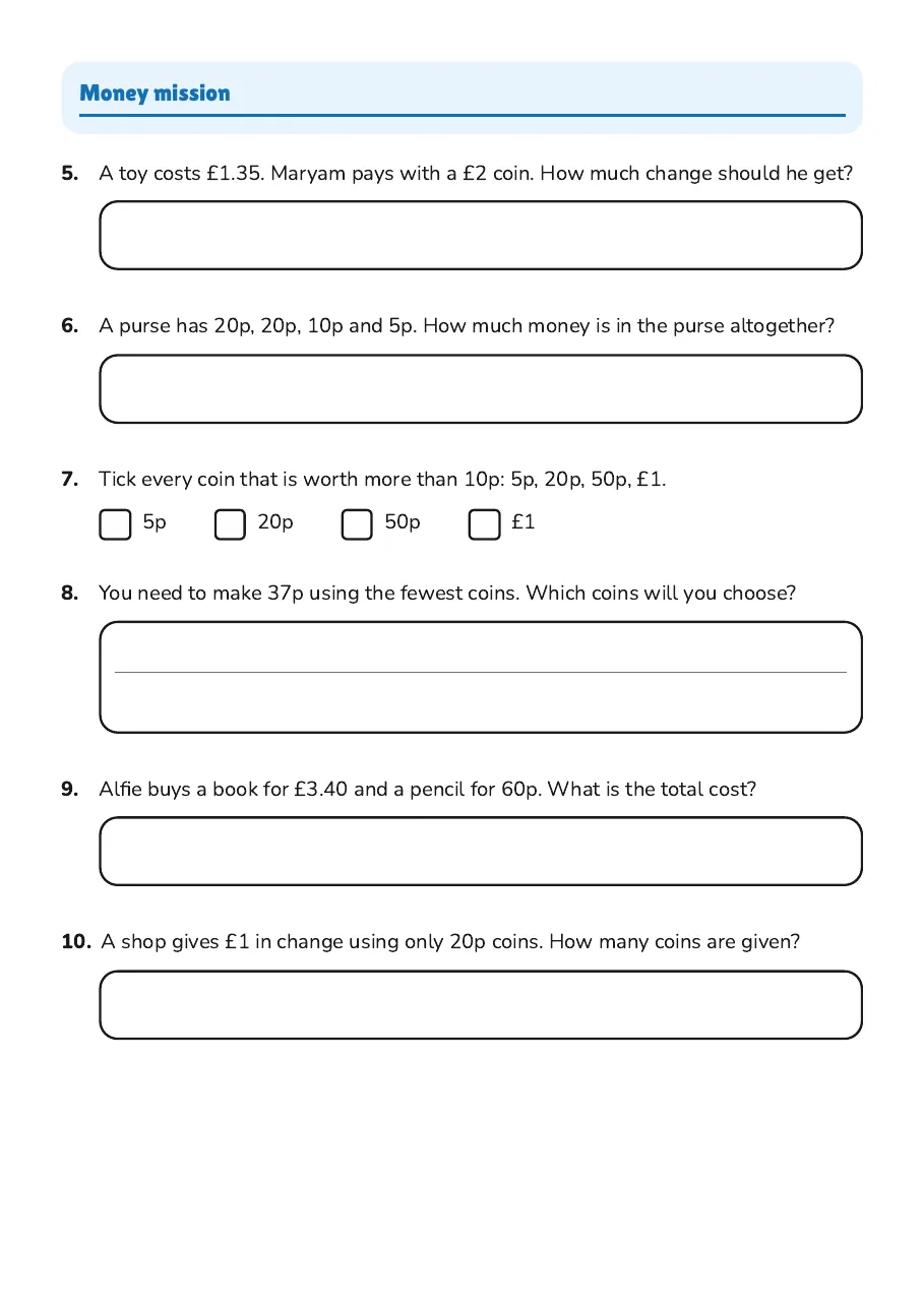 UK Money Recognition, page 2 of 2: Money mission