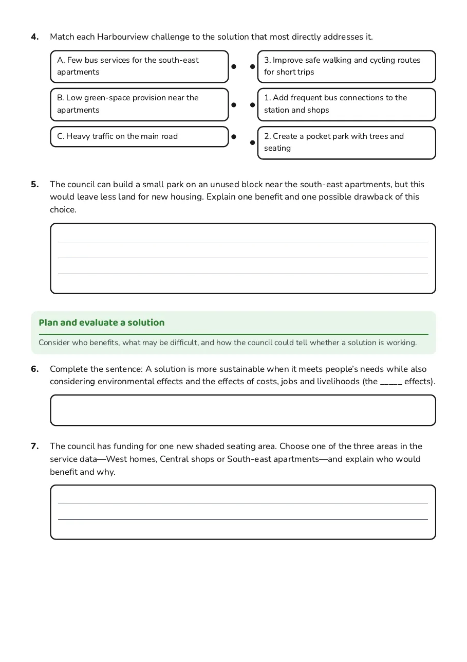 Urban Management Solutions, page 2 of 3: Plan and evaluate a solution
