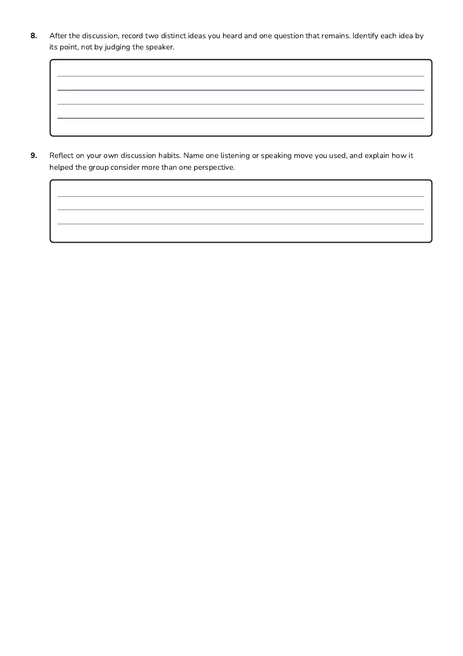 Childhood 2.0 Discussion, page 3 of 3: 8. After the discussion, record two distinct ideas you heard and one question that…