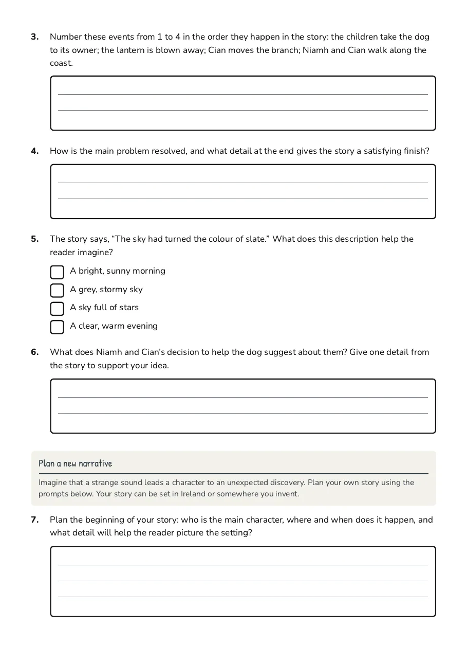 Narrative Writing Basics, page 2 of 3: Plan a new narrative