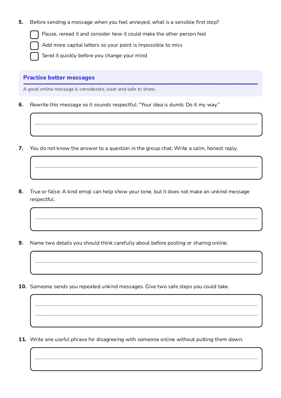 Online Communication Skills, page 2 of 3: Practise better messages