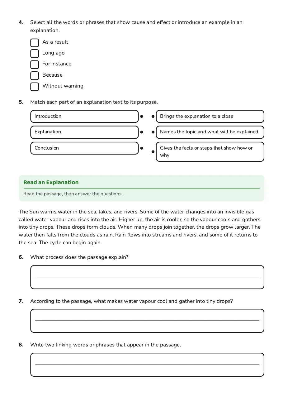 Explanation Writing Introduction, page 2 of 3: Read an Explanation
