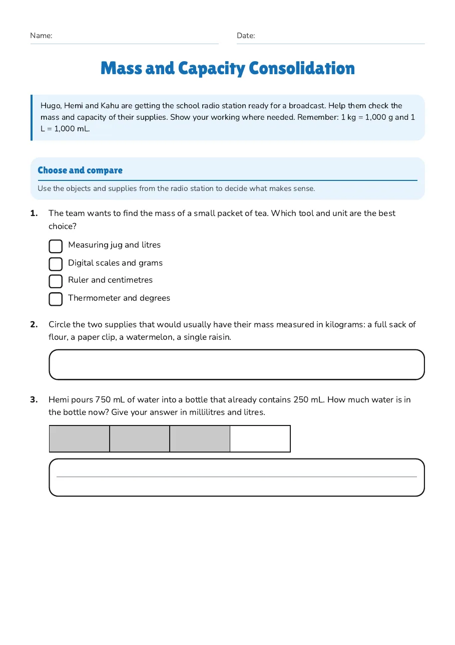 Mass and Capacity Consolidation, page 1 of 3: Choose and compare