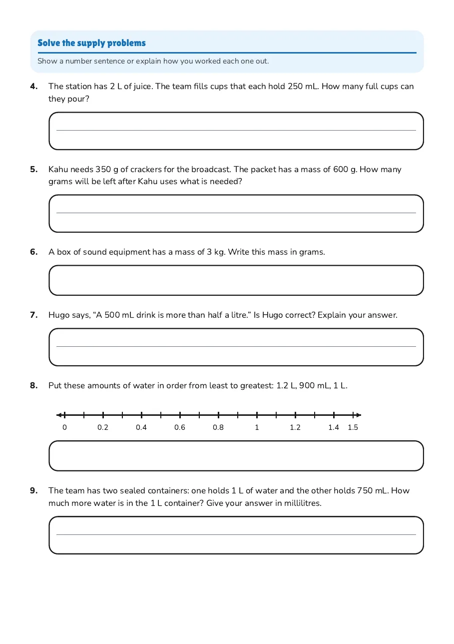 Mass and Capacity Consolidation, page 2 of 3: Solve the supply problems