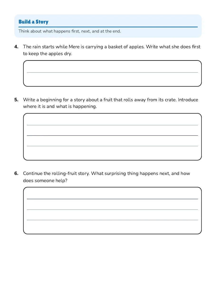 New Zealand Writing Prompts, page 2 of 3: Build a Story
