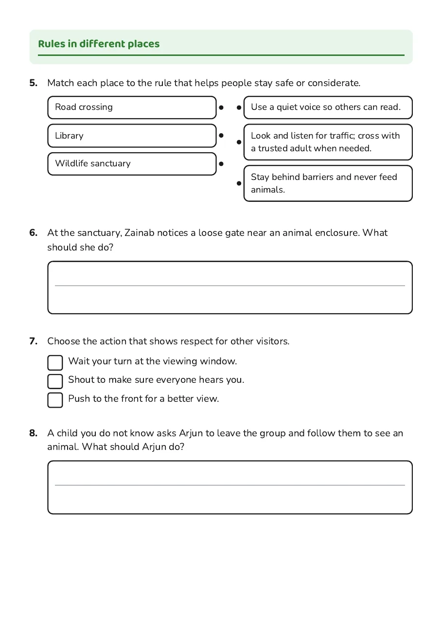 Rules and Safety, page 2 of 3: Rules in different places