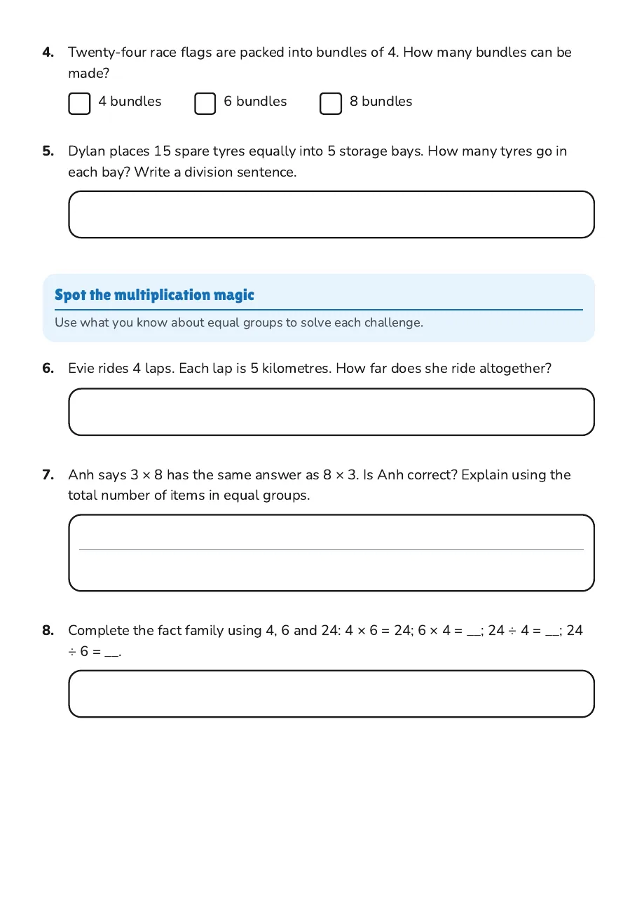 Multiplication & Division Magic, page 2 of 3: Spot the multiplication magic