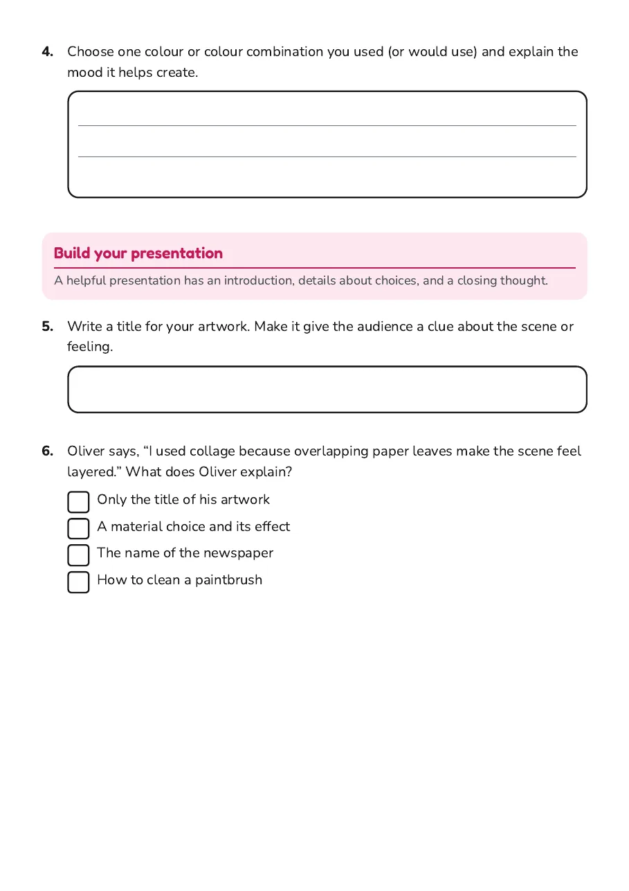 Autumn Art Presentation, page 2 of 4: Build your presentation