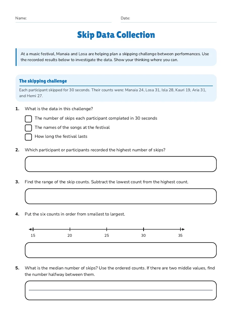 Skip Data Collection, page 1 of 2: The skipping challenge