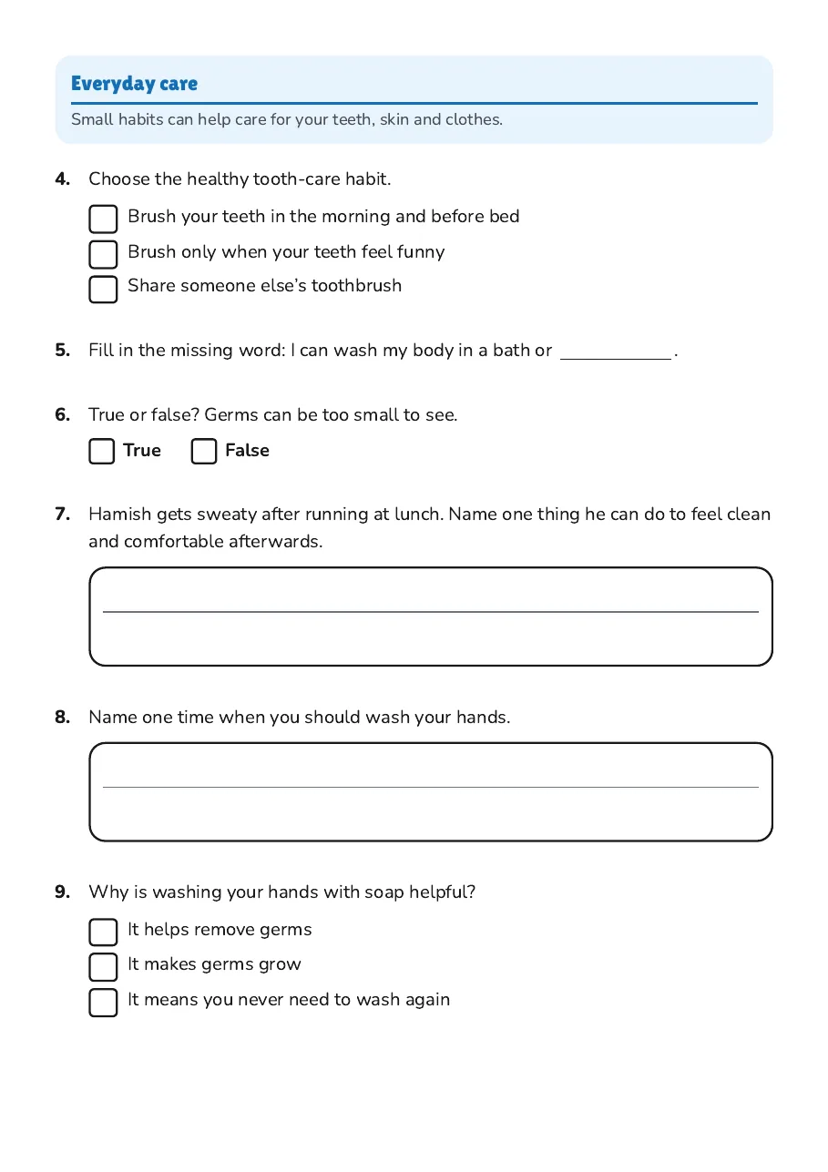 Personal Hygiene Habits, page 2 of 3: Everyday care