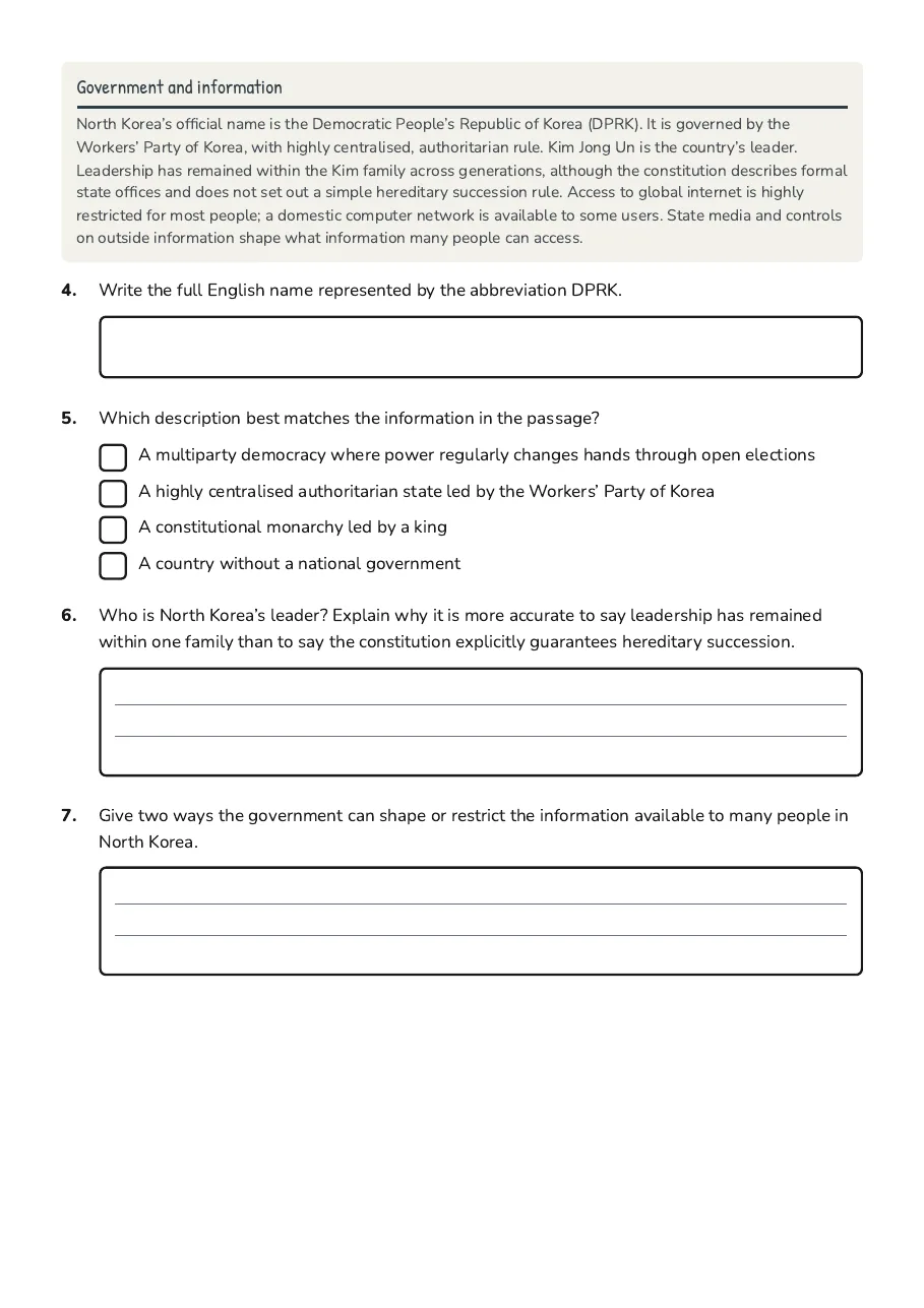 Exploring North Korea Today, page 2 of 3: Government and information
