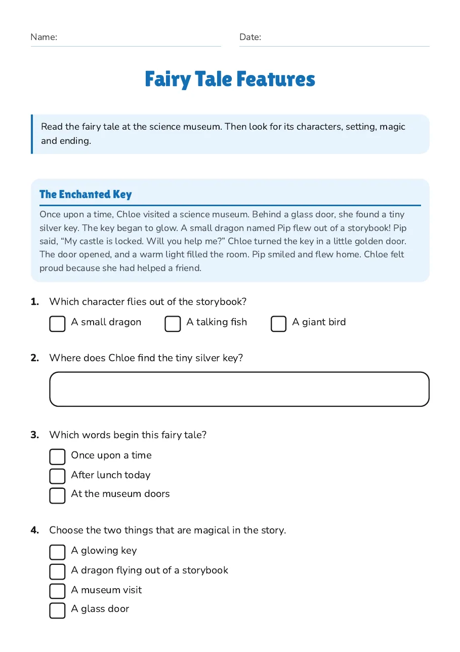 Fairy Tale Features, page 1 of 3: The Enchanted Key
