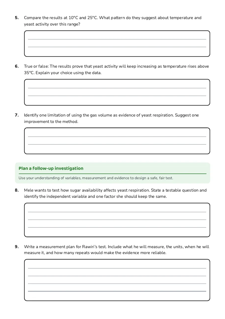 Organism Research Worksheet, page 2 of 3: Plan a follow-up investigation