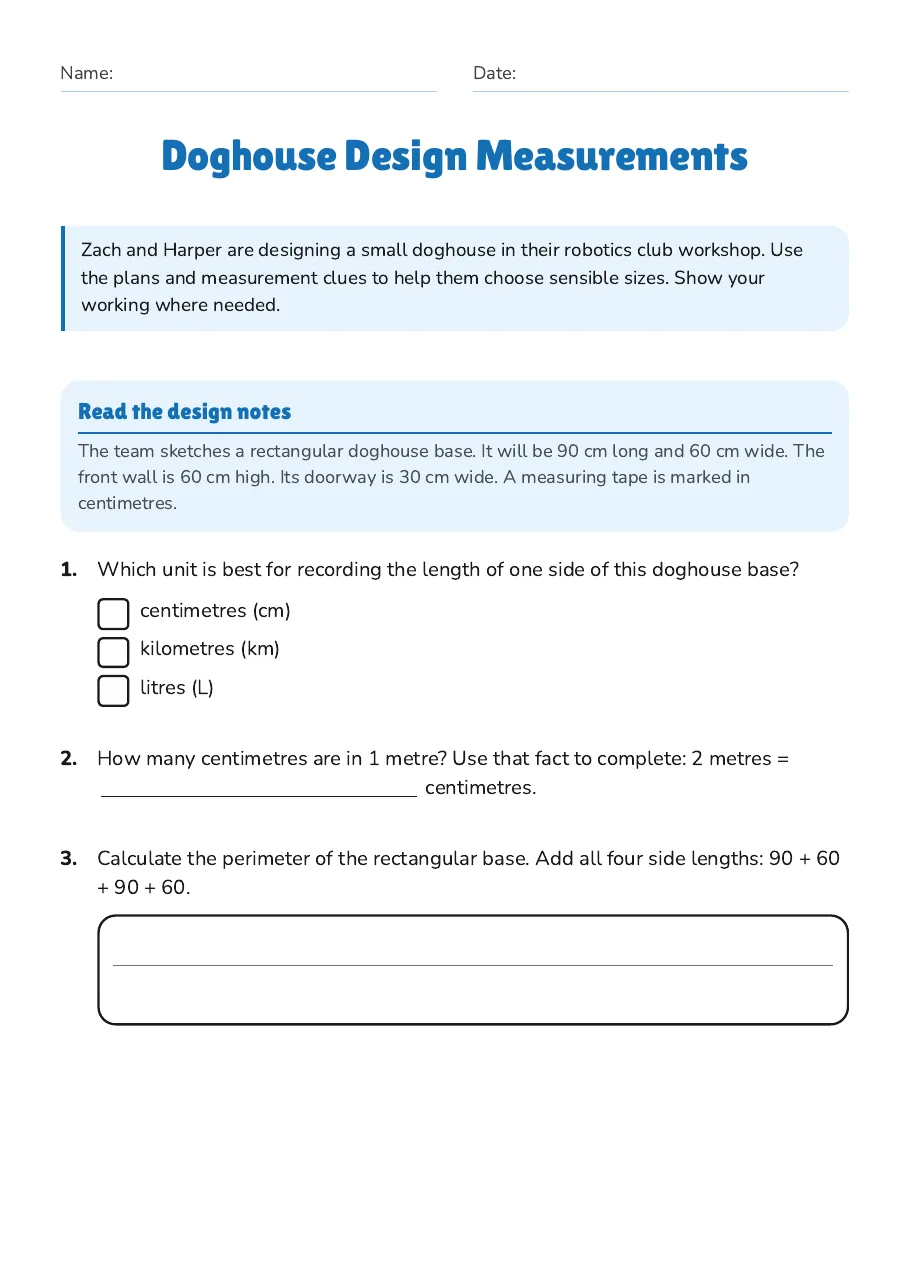 Doghouse Design Measurements, page 1 of 4: Read the design notes