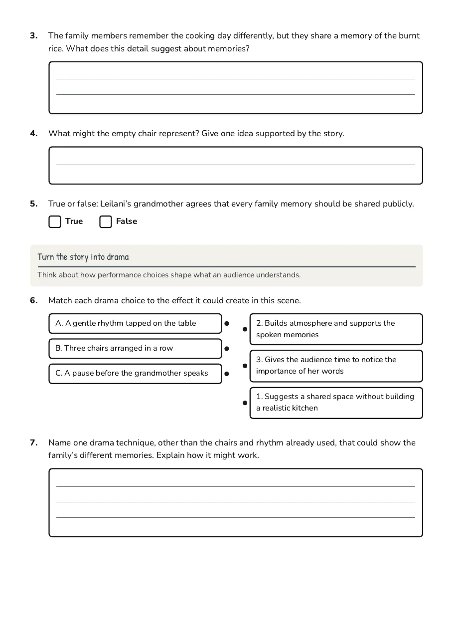 Cultural Stories in Drama, page 2 of 3: Turn the story into drama