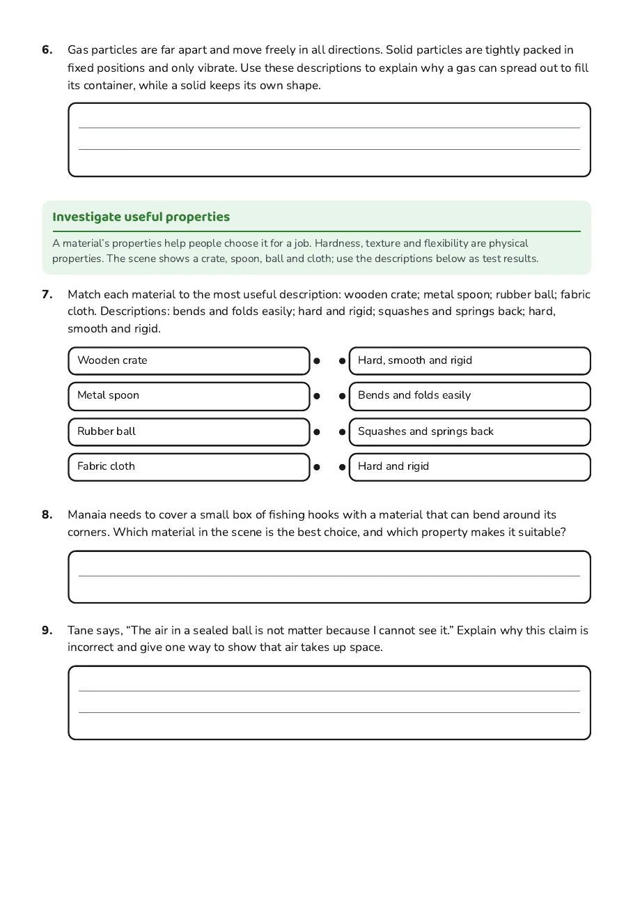 Exploring Matter Properties, page 2 of 3: Investigate useful properties