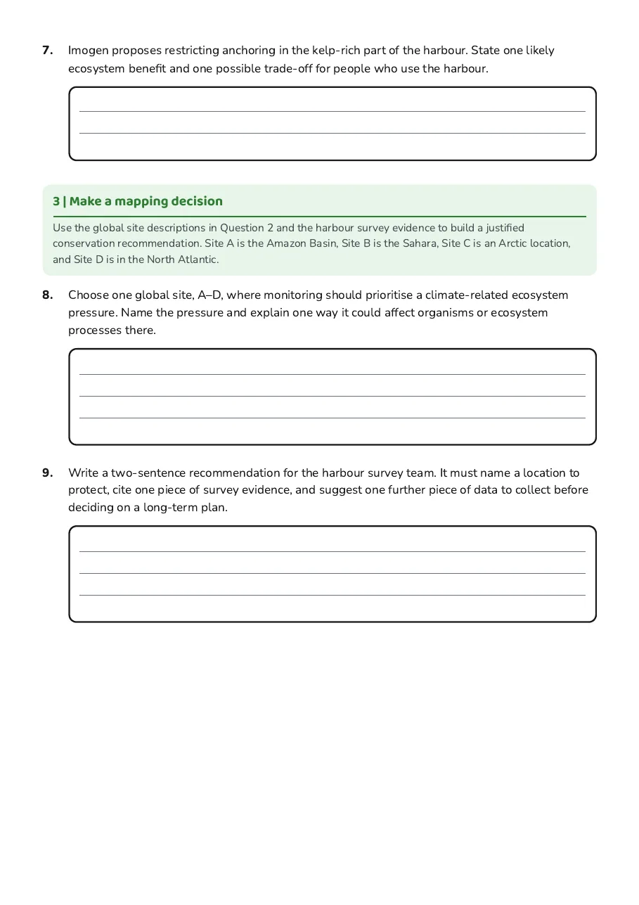 Interactive Ecosystem Mapping, page 3 of 3: 3 | Make a mapping decision