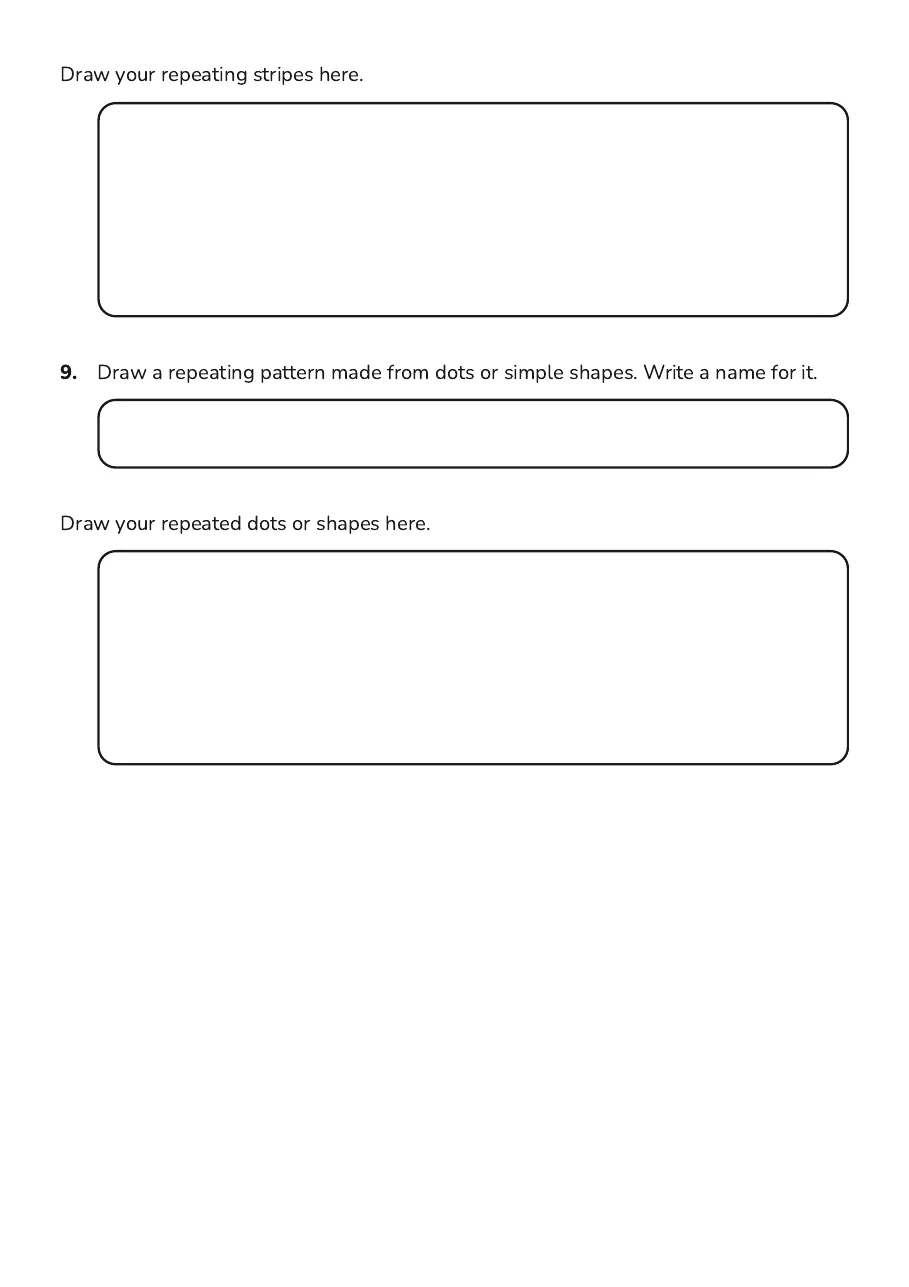 Pyramid Art Project Planner, page 3 of 4: Draw your repeating stripes here.