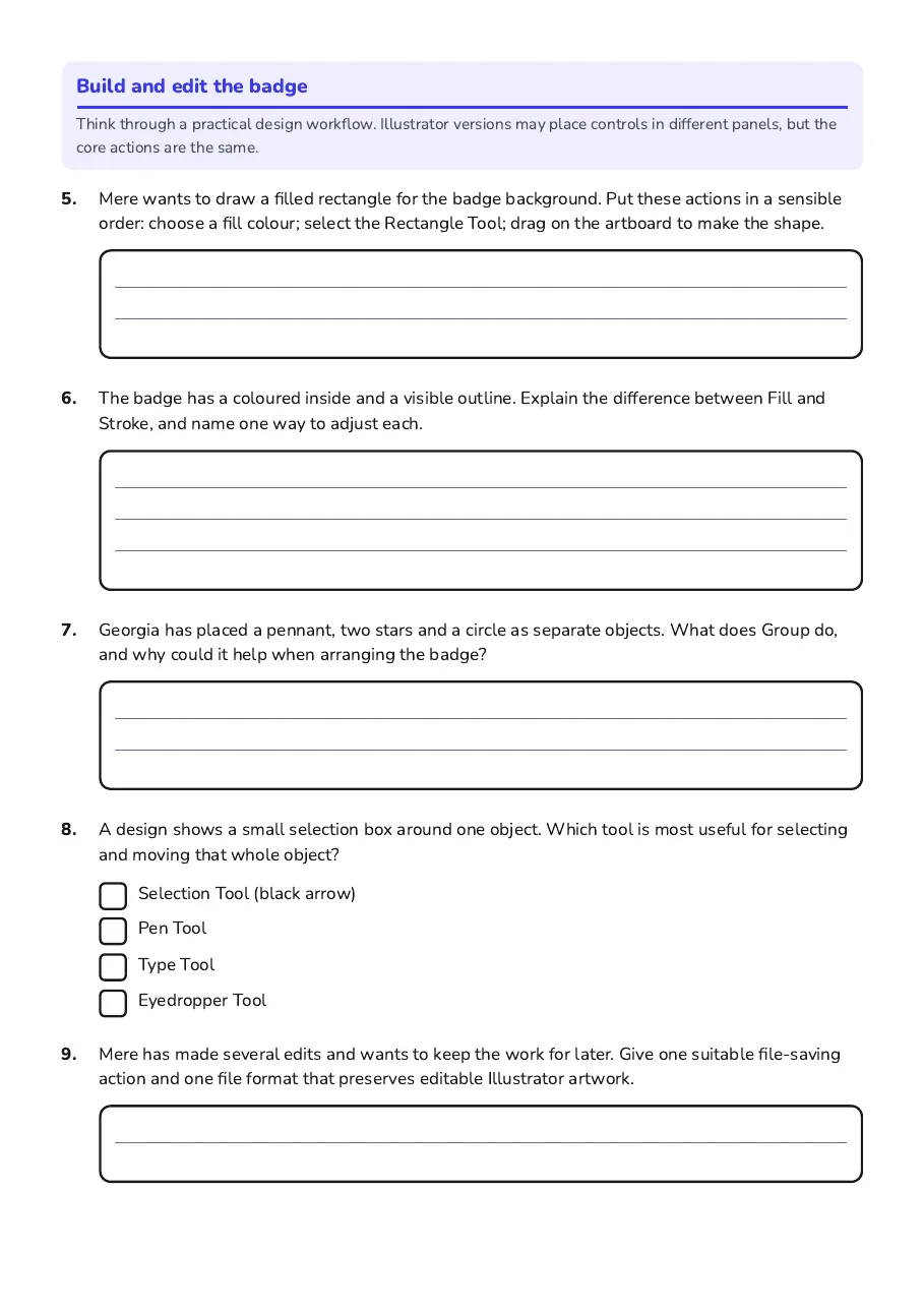 Design Software Essentials, page 2 of 3: Build and edit the badge