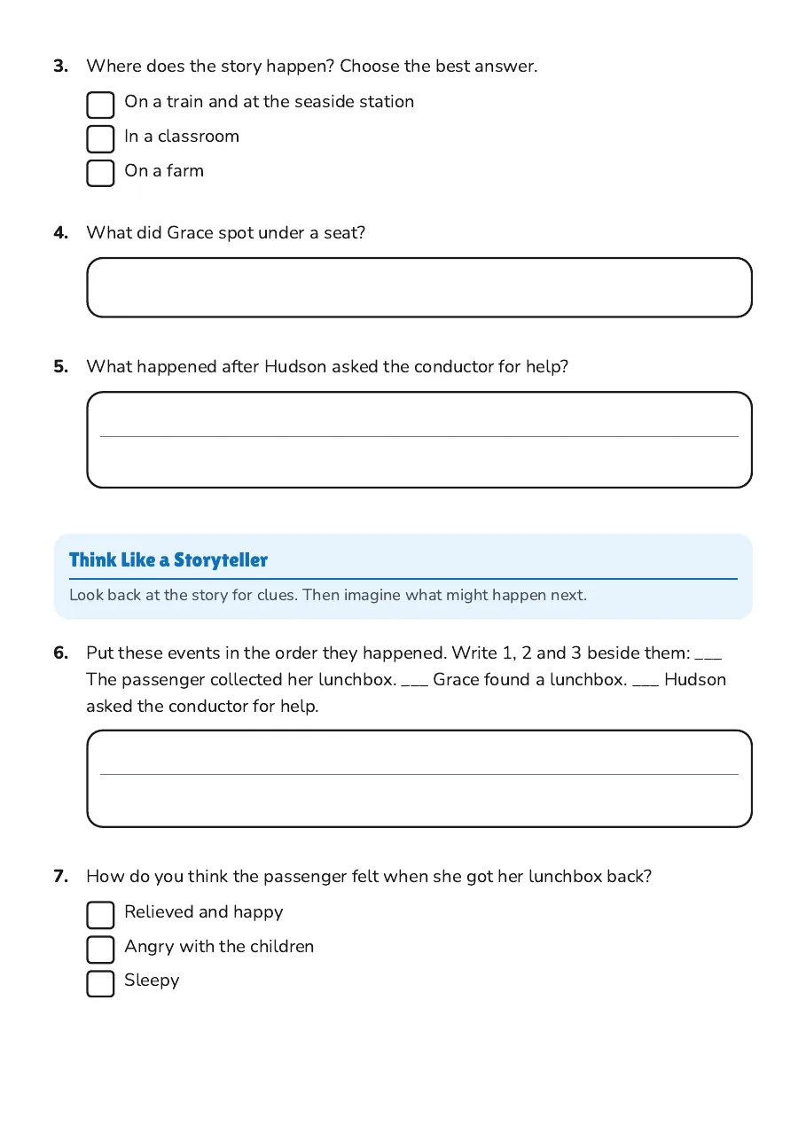 Exploring Narrative Texts, page 2 of 3: Think Like a Storyteller