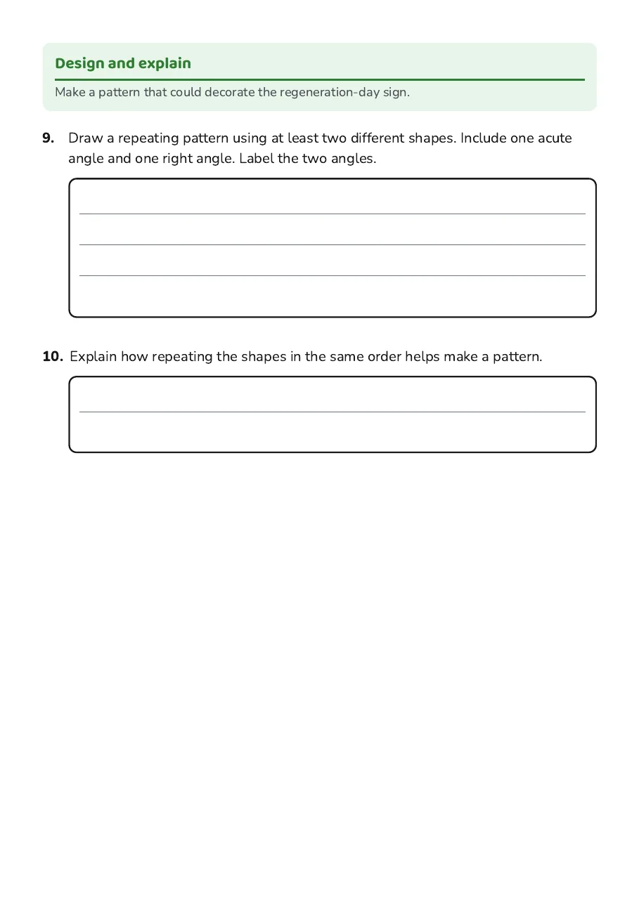 Angles and Patterns, page 3 of 3: Design and explain