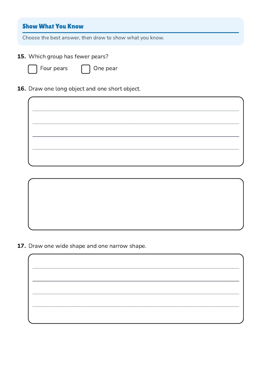 Comparative Words Worksheet, page 3 of 4: Show What You Know